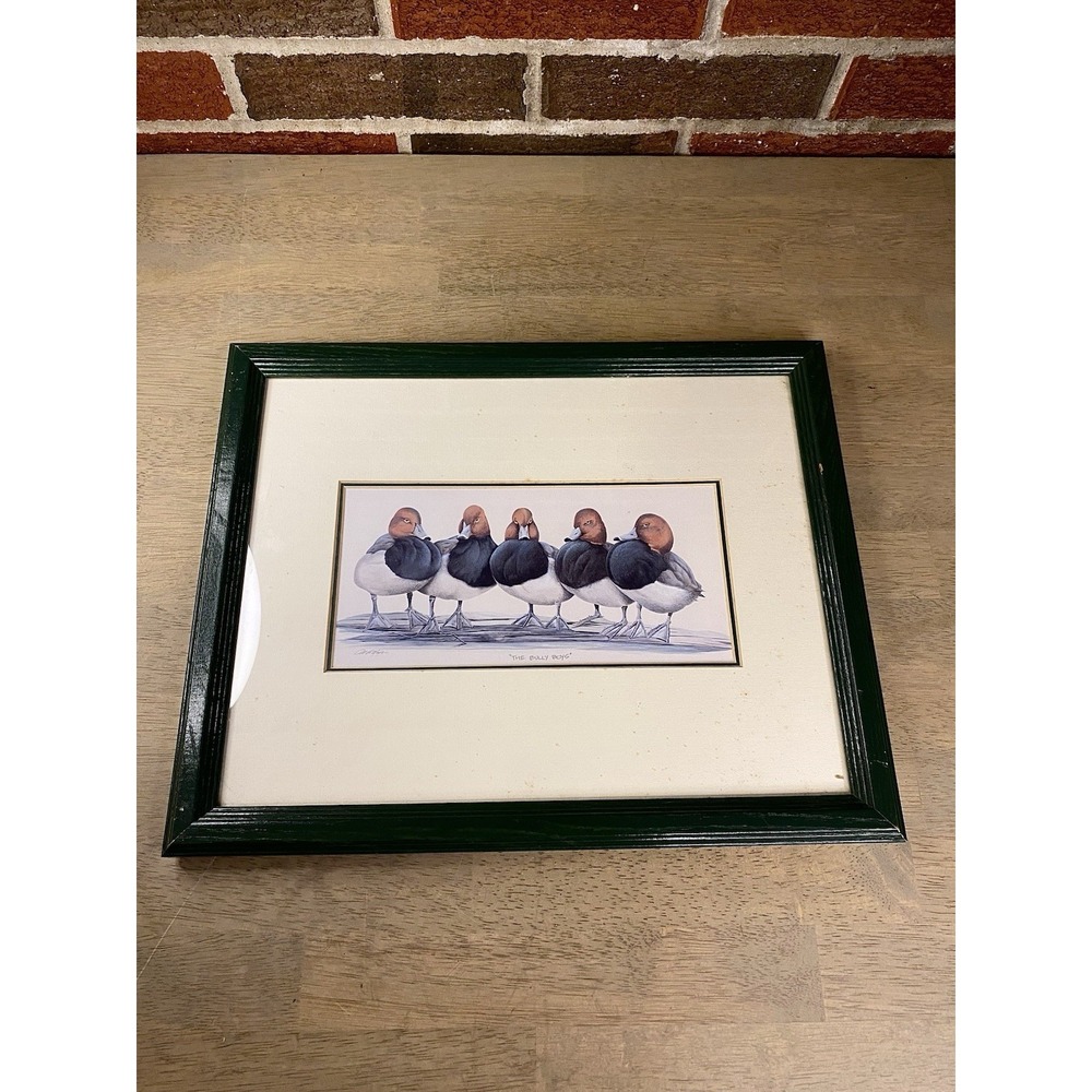 Art LaMay - "The Bully Boys" - Canvasback Ducks Framed & Matted Print 15-1/2"
